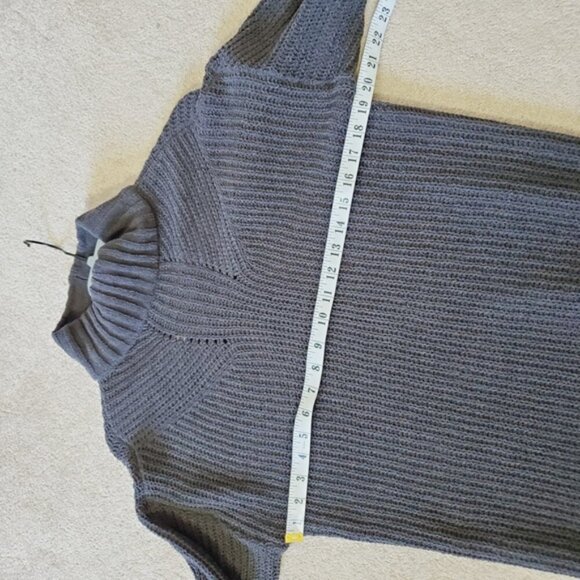 American Eagle Lounge Pointelle Chunky Cozy Chenille Sweater Dress S - Picture 5 of 9